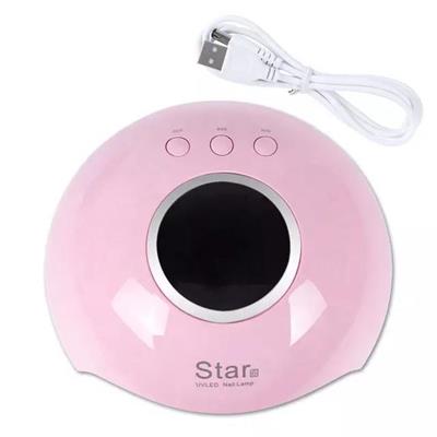 Cabina UV LED 2-in-1 Star 6 Para Secado de Uñas 12 Leds 24w (Rosa)