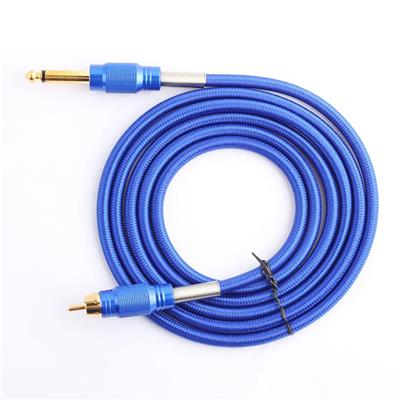 Clipcord Cable de Tela Conexión RCA (Azul)