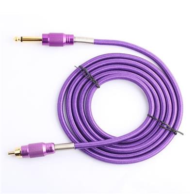 Clipcord Cable de Tela Conexión RCA (Violeta)