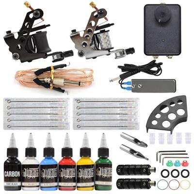 Kit Tattoo Inicial Full #22249-1 Con 2 Maquinas + Insumos